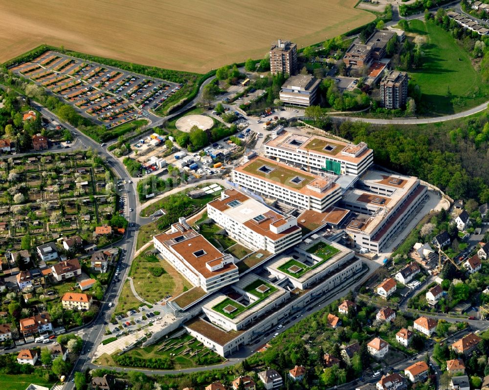 Luftbild Würzburg - Das Universitätsklinikum Würzburg in Würzburg im Bundesland Bayern