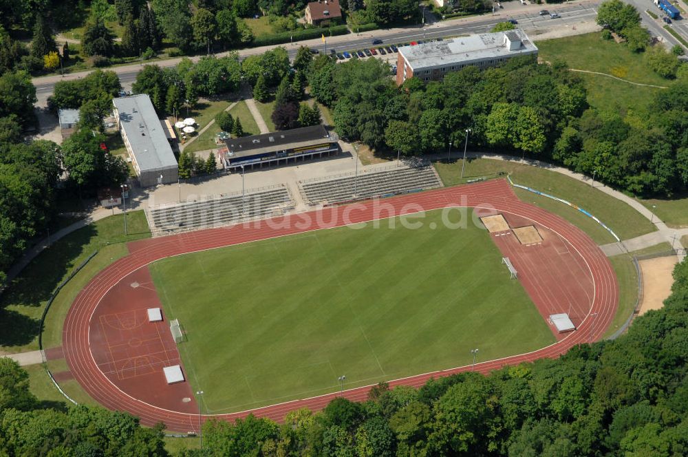 Luftbild Greifswald - Das Volksstadion in Greifswald