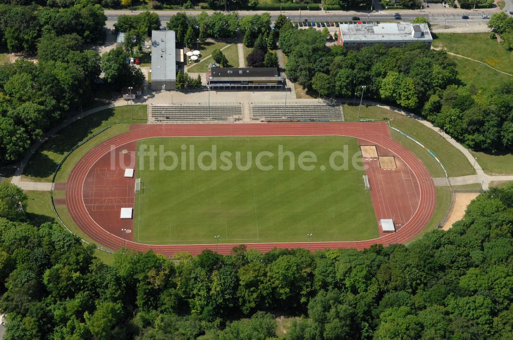 Greifswald von oben - Das Volksstadion in Greifswald