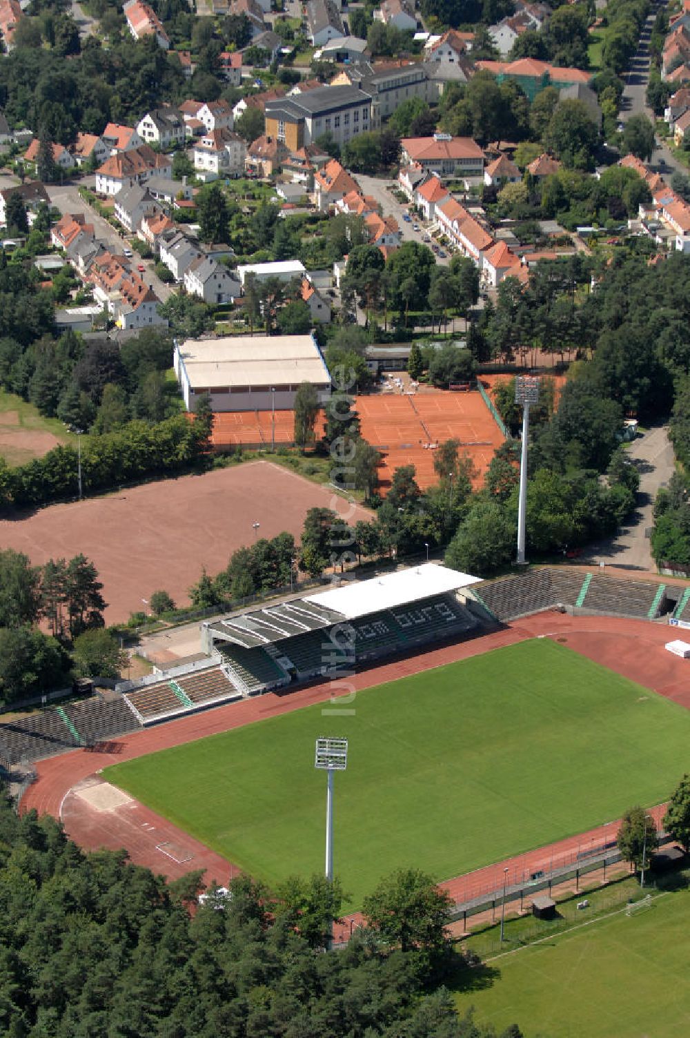 Homburg aus der Vogelperspektive: Das Waldstadion Homburg