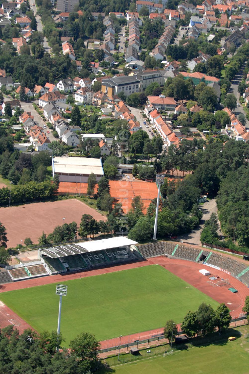 Luftbild Homburg - Das Waldstadion Homburg