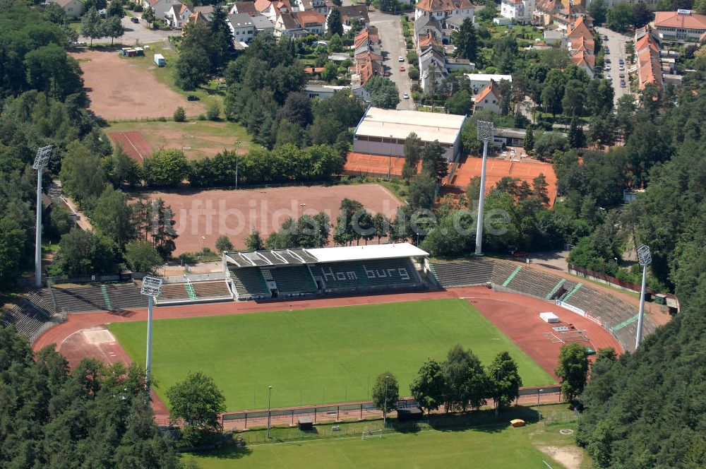 Homburg aus der Vogelperspektive: Das Waldstadion Homburg