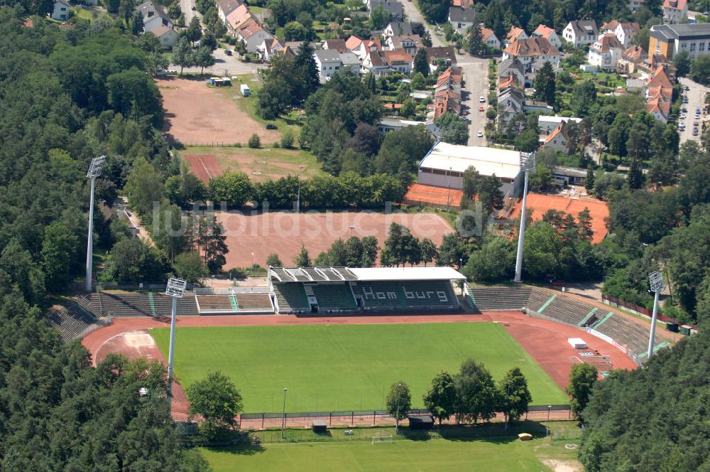 Luftbild Homburg - Das Waldstadion Homburg