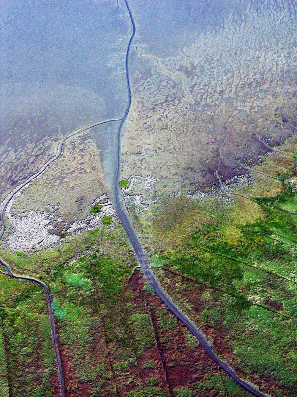 Luftaufnahme Jade-Schweiburg - Das Wattenmeer bei Jade-Schweiburg