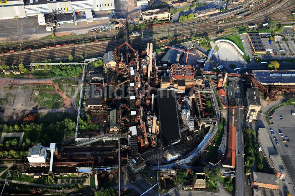 Saarbrücken von oben - Das Weltkulturerbe Völklinger Hütte in Saarbrücken