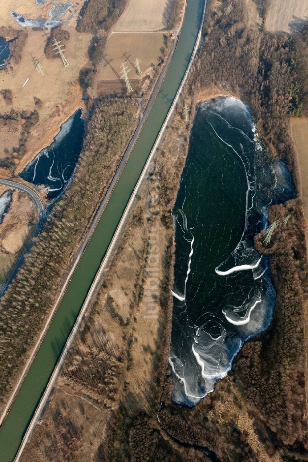 Luftbild Hamm - Datteln-Hamm-Kanal in Hamm im Bundesland Nordrhein