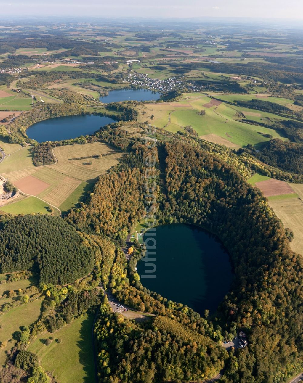 Luftbild Daun - Dauner Maare bei Daun im Bundesland Rheinland-Pfalz