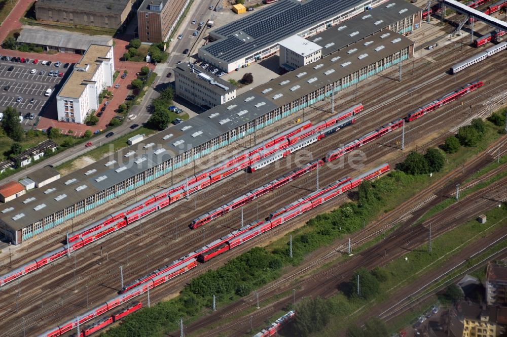 Luftbild Lichtenberg - DB-Regio-Werkstatt der Deutschen Bahn in Berlin- Lichtenberg