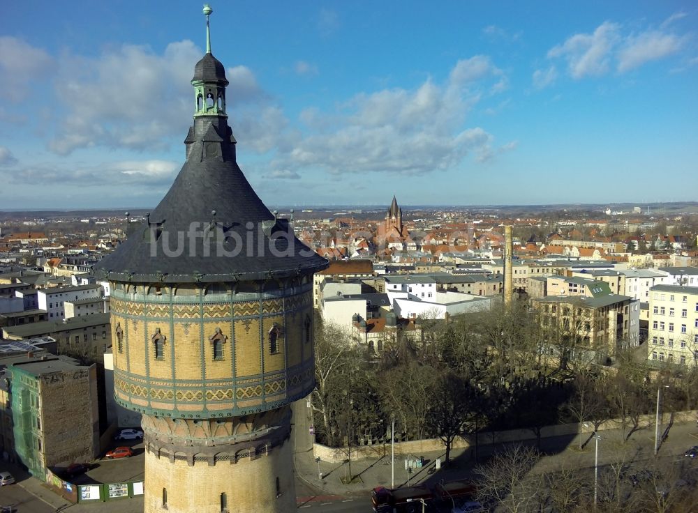 Luftbild Halle - Denkmalgeschützter Wasserturm-Nord in Halle im Bundesland Sachsen-Anhalt