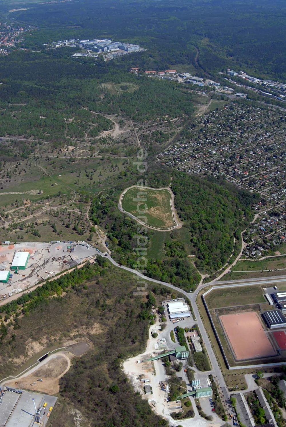 Luftbild Dresden - Deponieanlagen der Stadtbetriebe Dresden an der Radeburger Straße