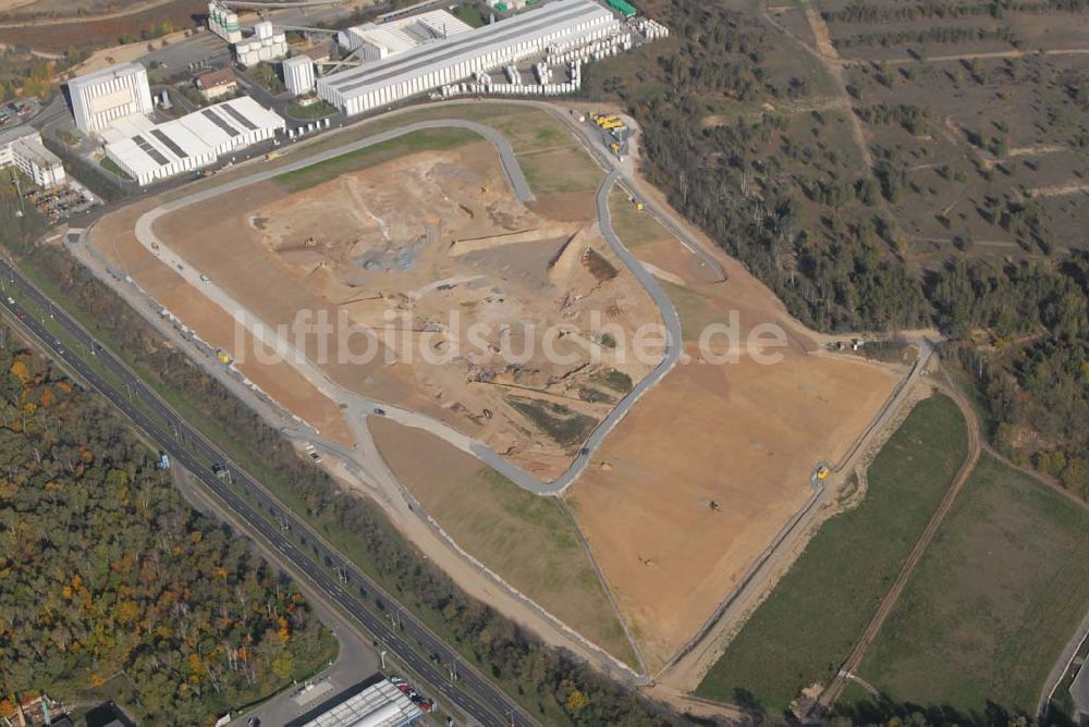 Dresden von oben - Deponieanlagen der Stadtbetriebe Dresden an der Radeburger Straße