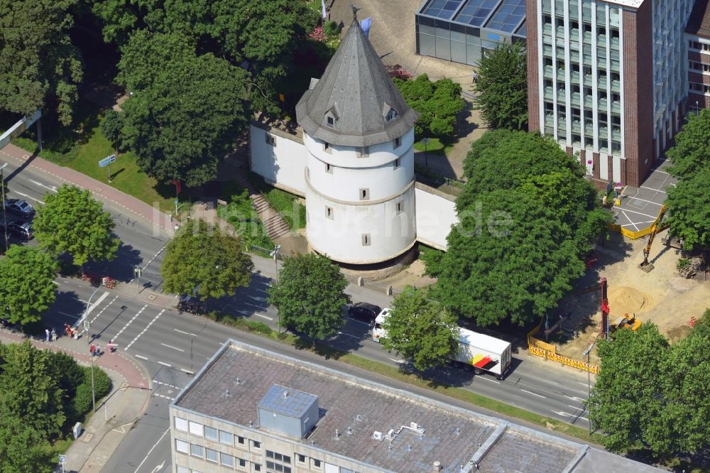 Luftbild Dortmund - Der Adlerturm am Ostwall in der Innenstadt von Dortmund im Bundesland Nordrhein-Westfalen