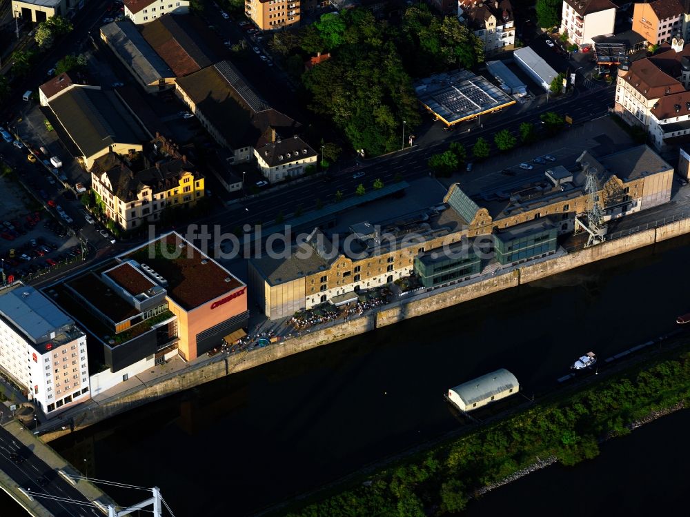 Luftaufnahme Würzburg - Der Alte Hafen in Würzburg in Unterfranken im Bundesland Bayern