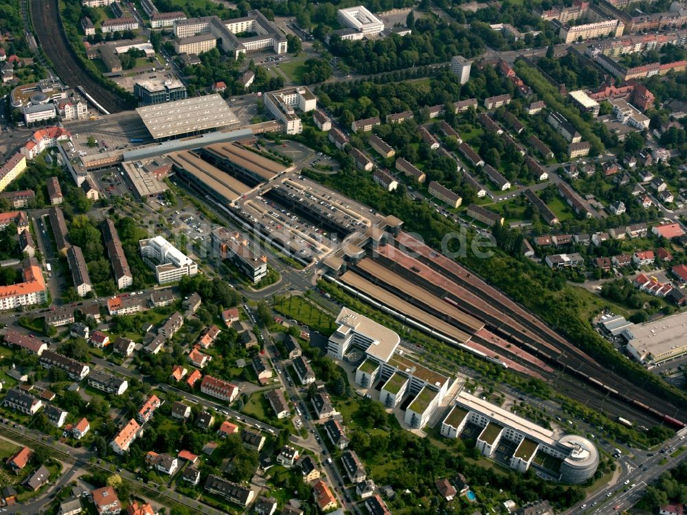 Kassel aus der Vogelperspektive: Der Bahnhof Kassel-Wilhelmshöhe in Kassel im Bundesland Hessen