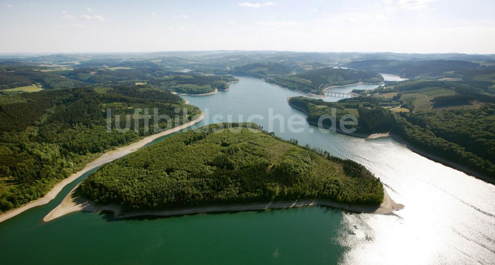 ATTENDORN aus der Vogelperspektive: Der Biggesee (auch Biggetalsperre) - ein Stausee im Kreis Olpe in Nordrhein-Westfalen