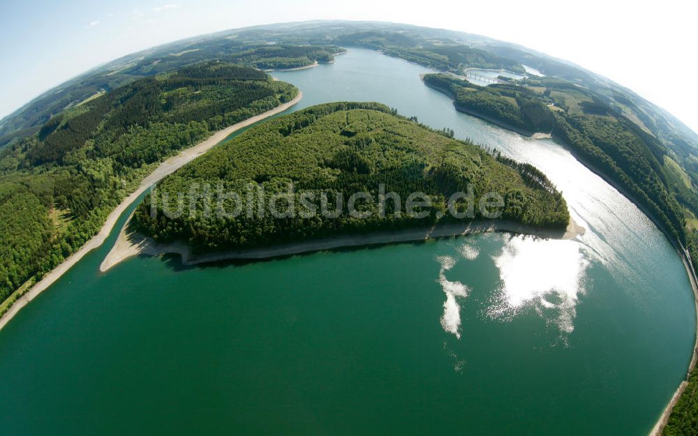 Luftaufnahme ATTENDORN - Der Biggesee (auch Biggetalsperre) - ein Stausee im Kreis Olpe in Nordrhein-Westfalen