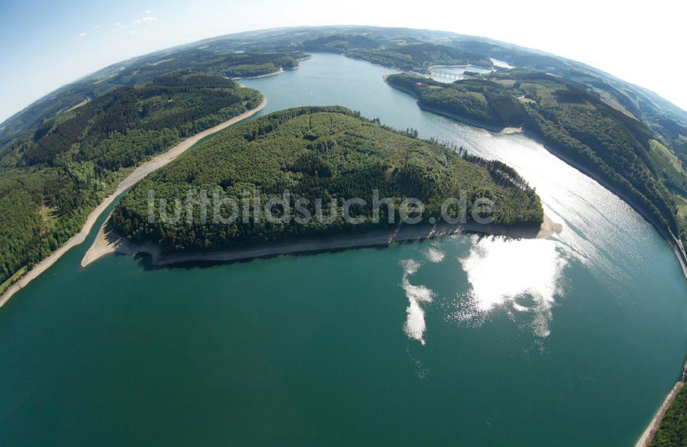 ATTENDORN von oben - Der Biggesee (auch Biggetalsperre) - ein Stausee im Kreis Olpe in Nordrhein-Westfalen