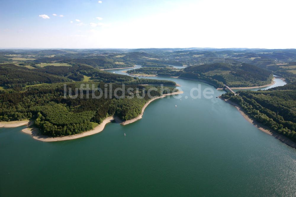 Luftbild ATTENDORN - Der Biggesee (auch Biggetalsperre) - ein Stausee im Kreis Olpe in Nordrhein-Westfalen