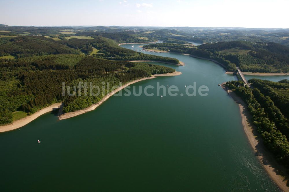 ATTENDORN von oben - Der Biggesee (auch Biggetalsperre) - ein Stausee im Kreis Olpe in Nordrhein-Westfalen