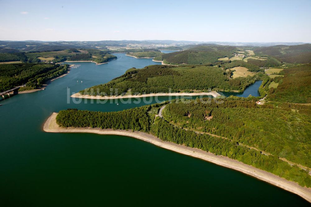 ATTENDORN von oben - Der Biggesee (auch Biggetalsperre) - ein Stausee im Kreis Olpe in Nordrhein-Westfalen