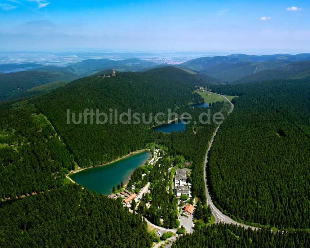 Luftaufnahme Goslar Hahnenklee-Bockswiese - Der Bocksberg im Oberharz im Bundesland Niedersachsen