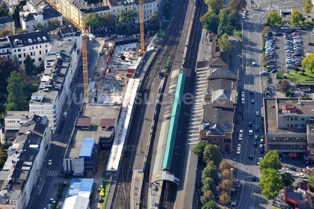 Bonn von oben - Der Bonner Hauptbahnhof an der Quantiusstraße in Bonn