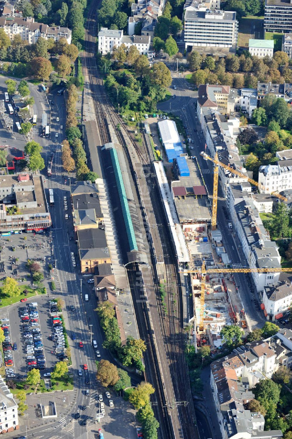 Bonn aus der Vogelperspektive: Der Bonner Hauptbahnhof an der Quantiusstraße in Bonn