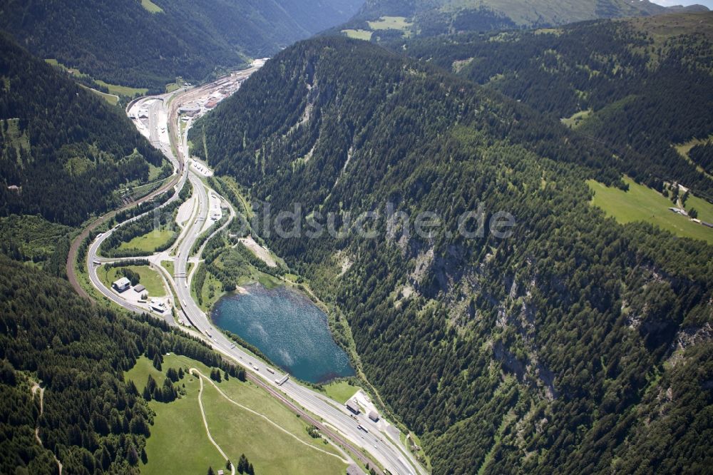 Luftbild Gries am Brenner - Der Brennersee in Tirol in Österreich