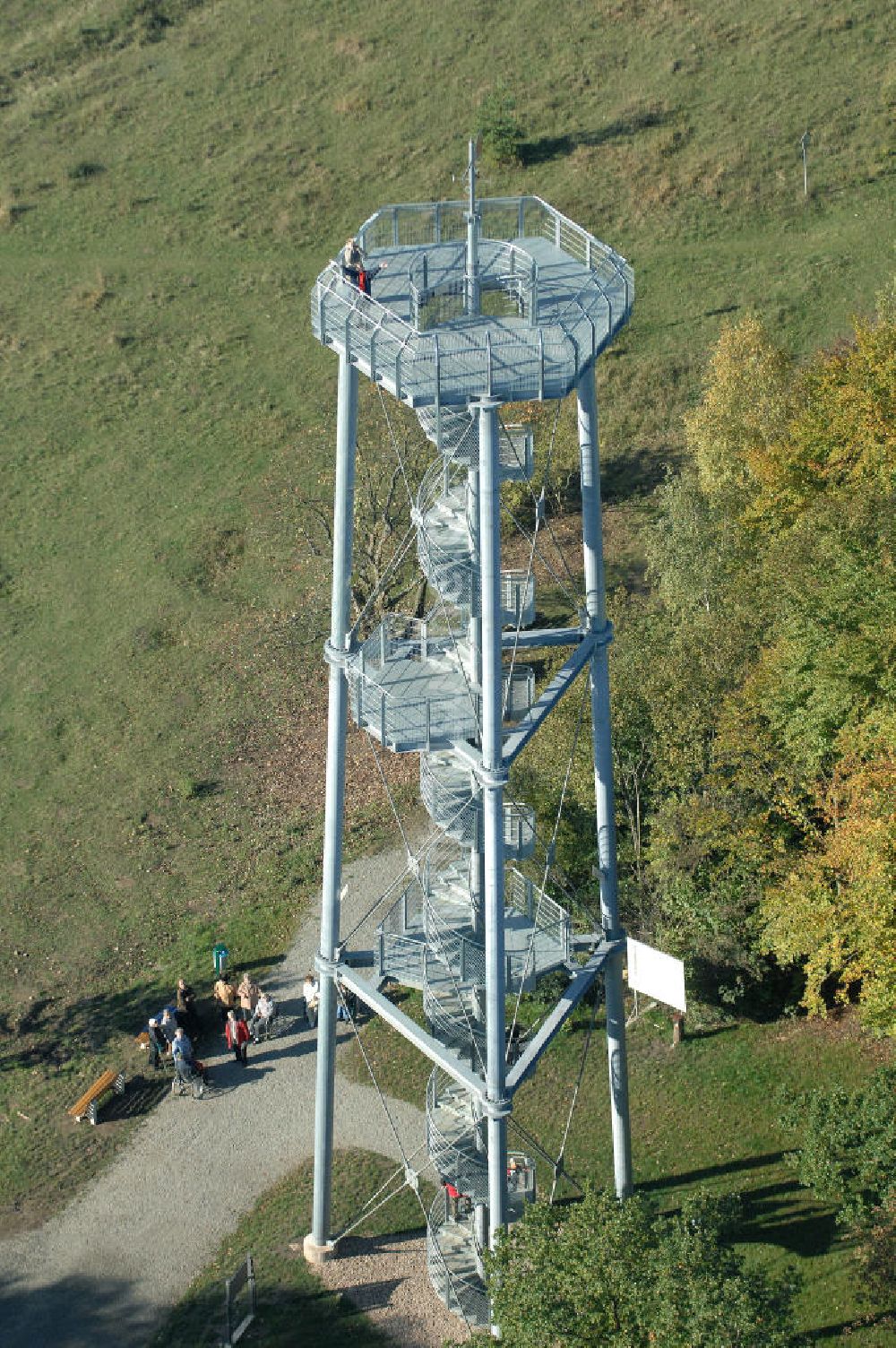 Gotha aus der Vogelperspektive: Der Bürgerturm bei Gotha