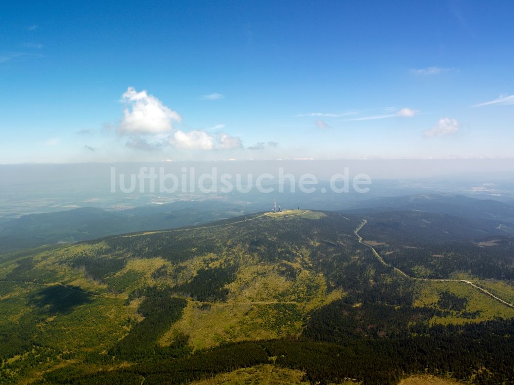 Luftbild Wernigerode - Der Brocken im Harz im Bundesland Sachsen-Anhalt