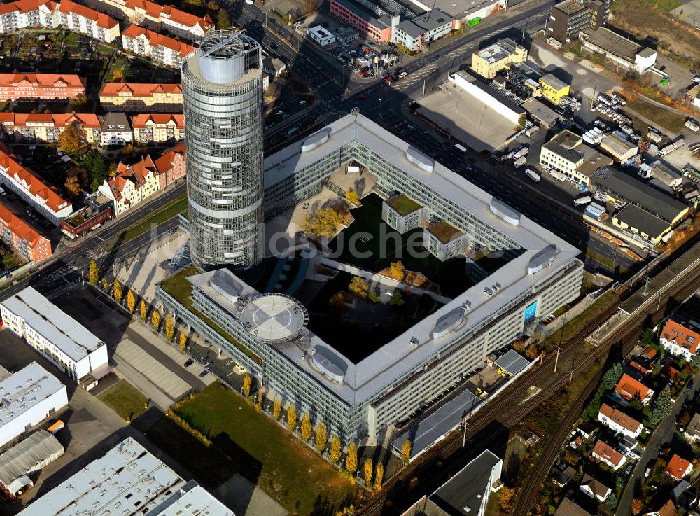 Nürnberg von oben - Der Business-Tower der Nürnberger Versicherungsgruppe in Nürnberg