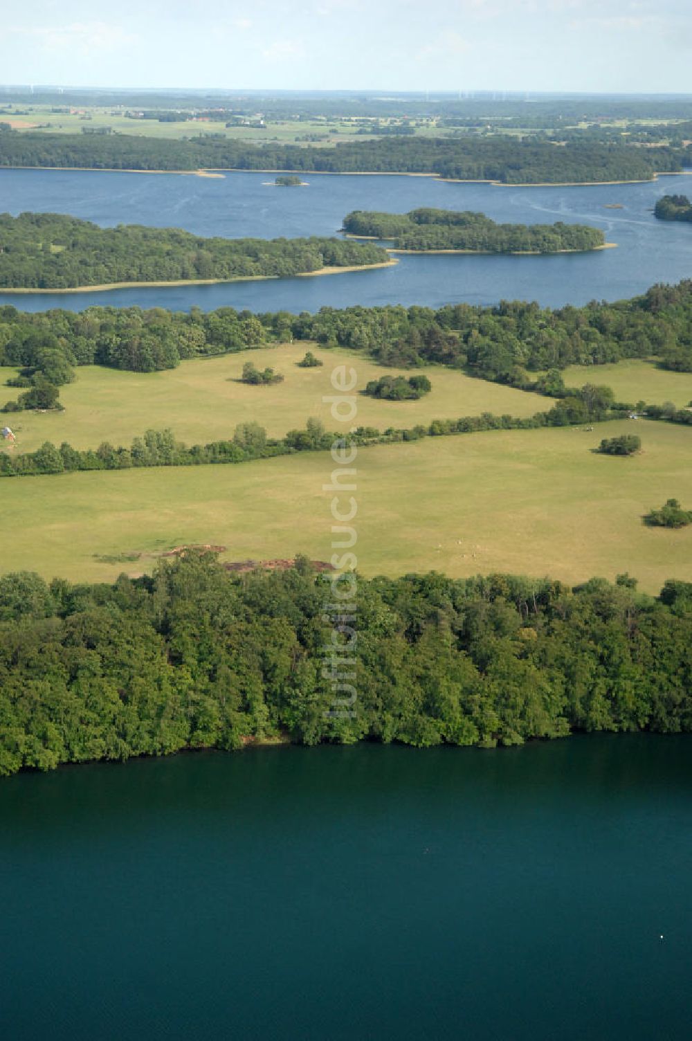 Carwitz von oben - Der Carwitzer See in Mecklenburg-Vorpommern