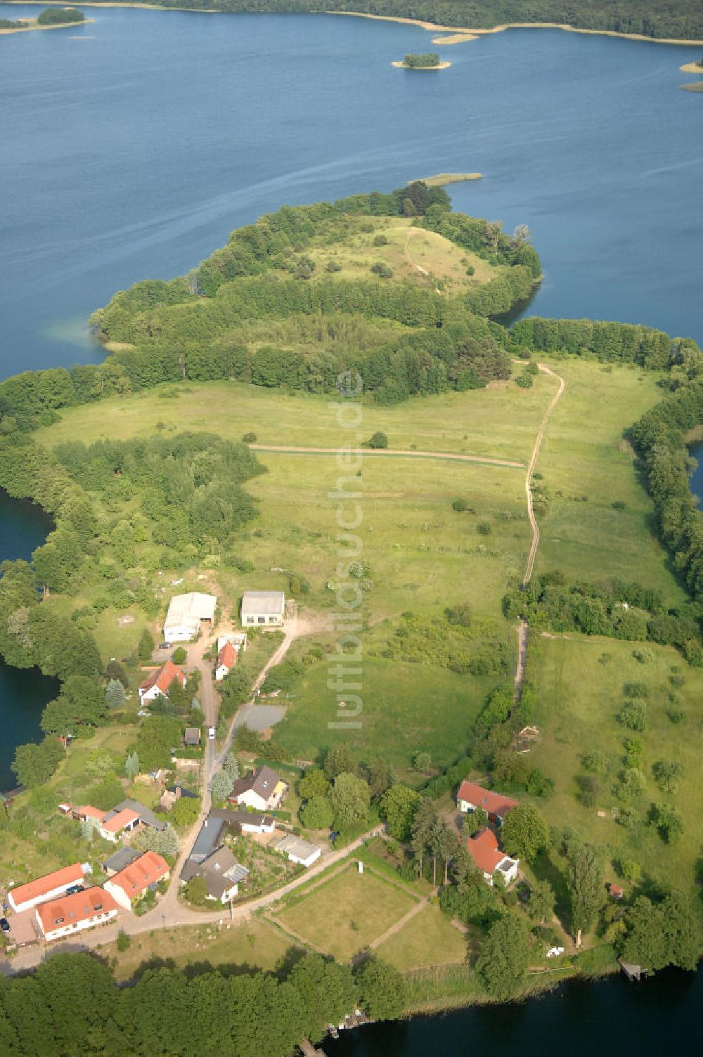 Luftbild Carwitz - Der Carwitzer See in Mecklenburg-Vorpommern