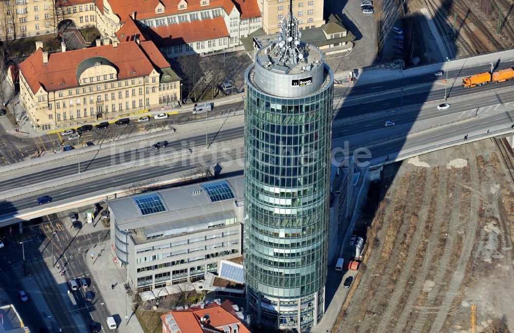 München von oben - Der Central Tower in München