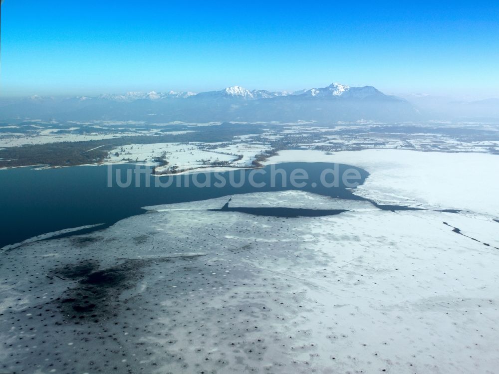 Luftaufnahme Chiemsee - Der Chiemsee im Bundesland Bayern