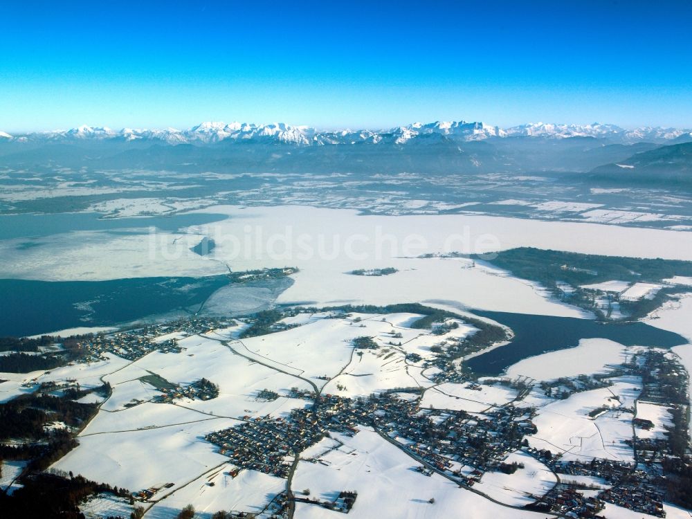 Luftaufnahme Chiemsee - Der Chiemsee im Bundesland Bayern