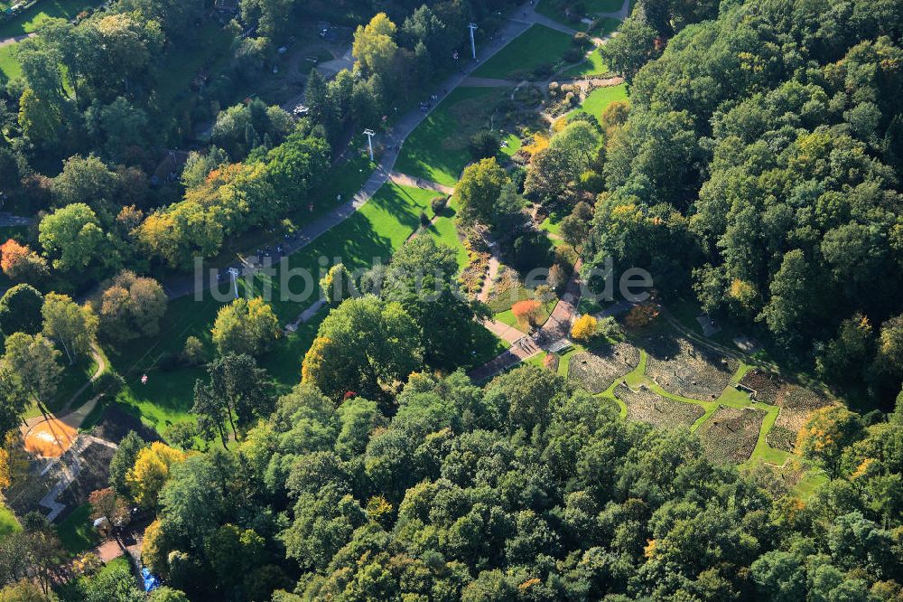 Saarbrücken von oben - Der Deutsch - Französische Garten in Saarbrücken