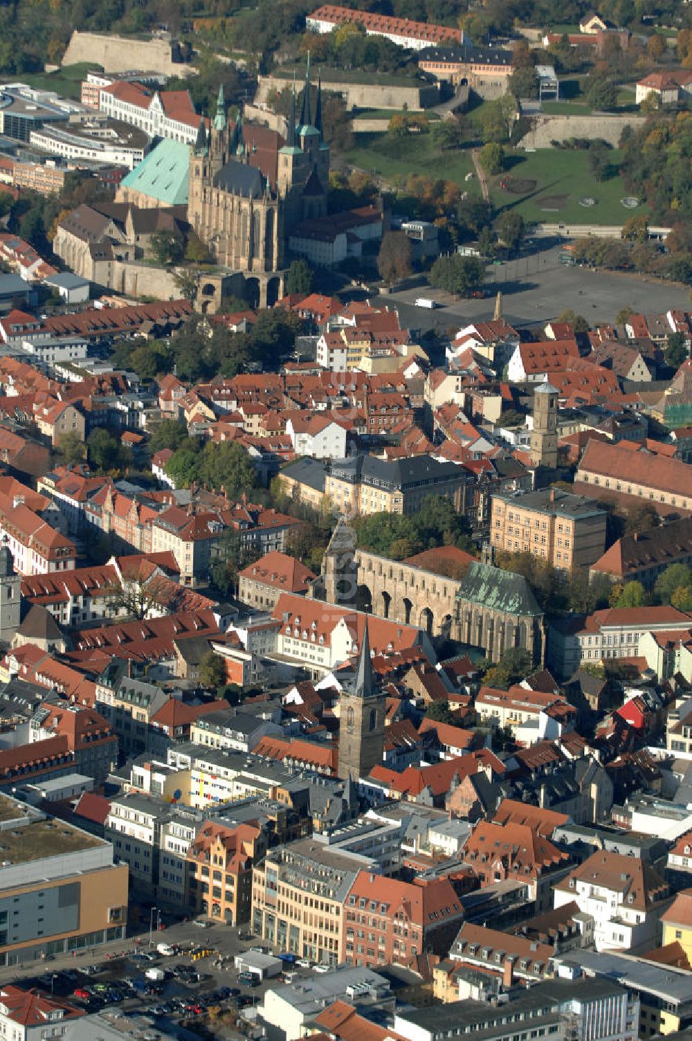 Erfurt aus der Vogelperspektive: Der Domberg in Erfurt