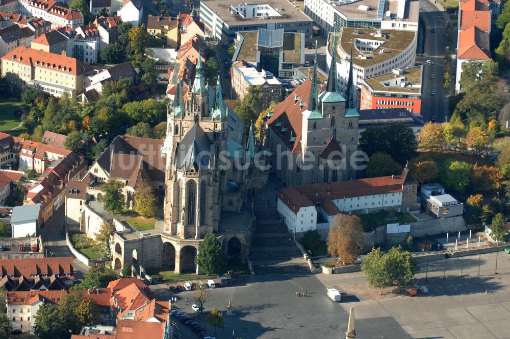 Luftaufnahme Erfurt - Der Domberg in Erfurt