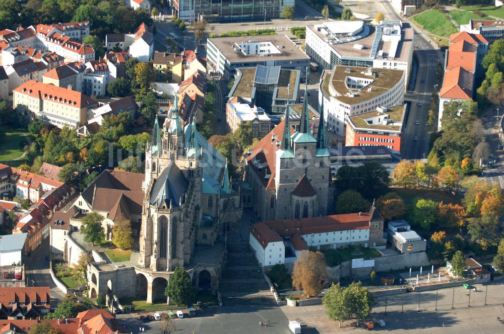 Erfurt von oben - Der Domberg in Erfurt