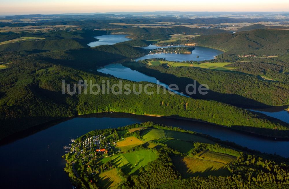 Luftbild Vöhl - Der Edersee in der Gemeinde Vöhl im Bundesland Hessen