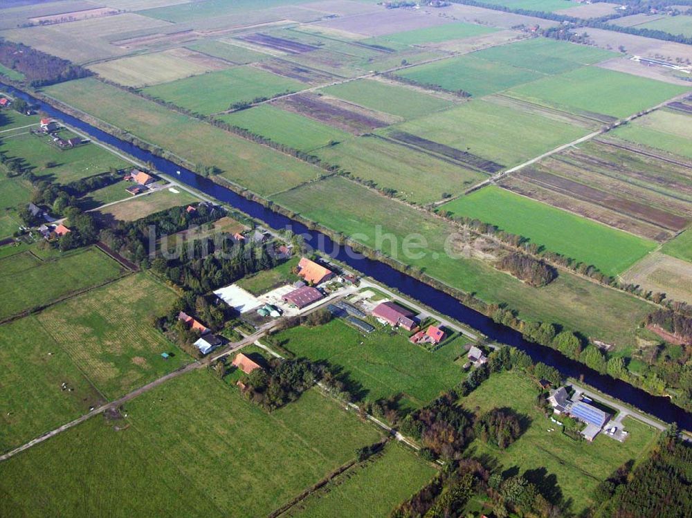 Luftaufnahme Ardorf - Der Ems-Jade-Kanal südlich von Ardorf