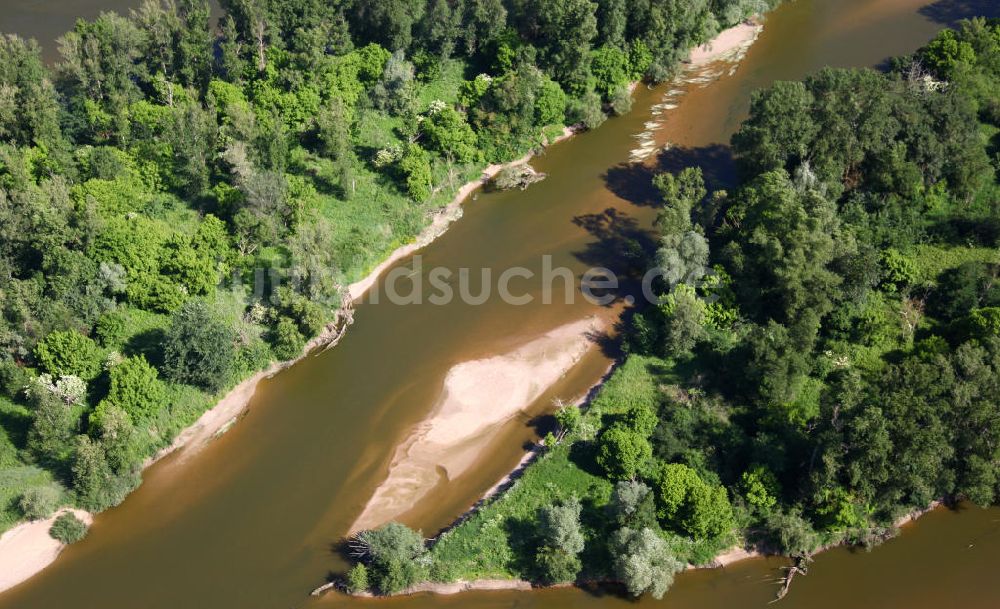 Luftbild Le Haut Chantier - Der Fluss Loire im Loiretal bei Le Haut Chantier