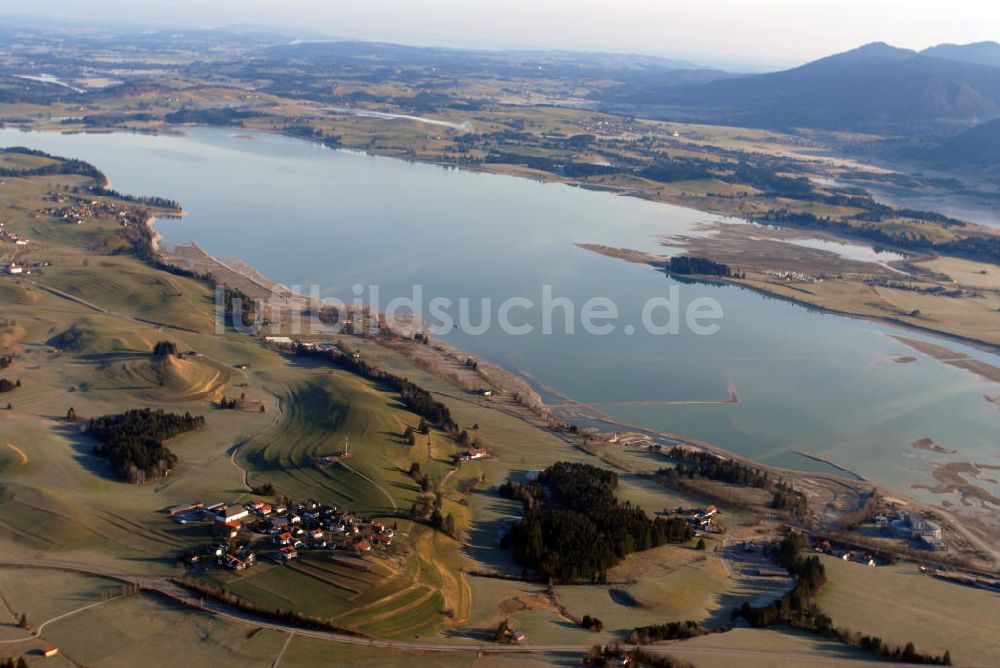 Luftbild Füssen - Der Forgensee bei Füssen