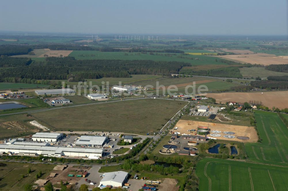 Heiligengrabe aus der Vogelperspektive: Der Gewerbepark in Heiligengrabe