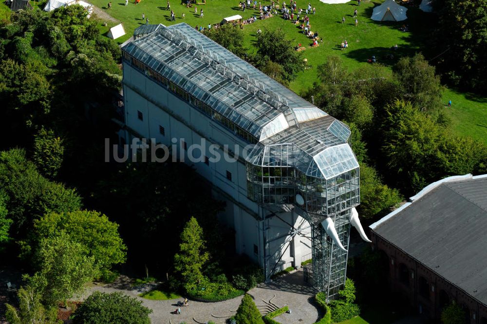 Hamm aus der Vogelperspektive: Der Gläserne Elefent im Maximilianpark in Hamm