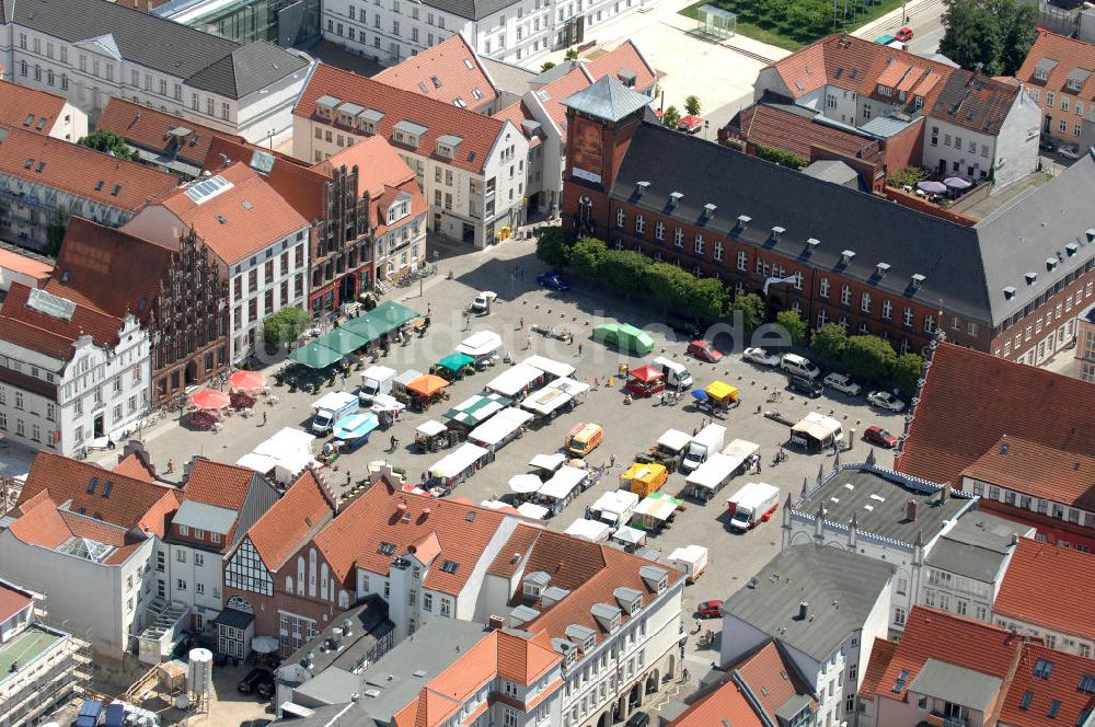 Luftbild Greifswald - Der Greifswalder Marktplatz