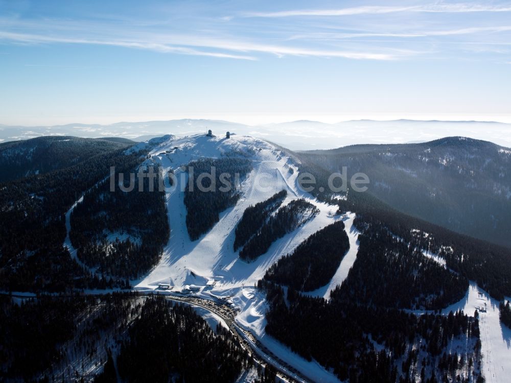 Luftbild Cham - Der Große Arber im Landkreis Cham im Bayerischen Wald im Bundesland Bayern