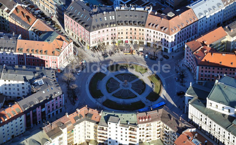 Luftaufnahme München - Der Gärtnerplatz in München