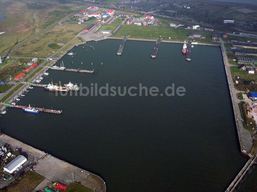 Luftaufnahme Borkum - Der Hafen von Borkum